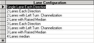 Example 1: Lane Configuration We won t go through every configurable table because all the tables work essentially the same way.