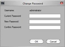 Software Reference 148 Change Password Window Use the Change Password Window to change the password for the current user. (To change passwords for other users, see User Administration Window.