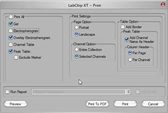 Software Reference 176 Print Window Use the Print window to print information from the currently open workspace.
