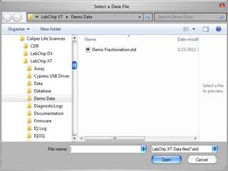 Software Reference 184 Select a Data File Window When you choose Import Data File from the File Menu, the Select a Data File window opens as shown in Figure 68.