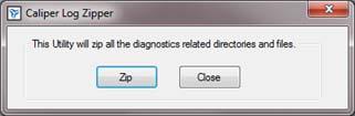 Troubleshooting and Diagnostics 235 Zipping the Log Files The Caliper Log Zipper is a small software utility that zips the LabChip XT log files and system info files and places the resulting