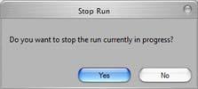 Operation 38 Stop a Run If you need to stop the run before it is complete, click the Pause/Stop button.