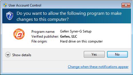 Installing the Syner-G Software Suite Getting Started 1. Download the Gefen Syner-G Software Suite from the Support section of the Gefen Web site. 2. Extract the contents of the.