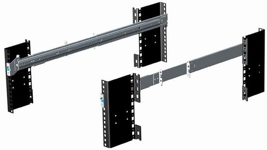 Support for tool-less installation in 19" EIA-310-E compliant square, unthreaded round hole racks including all generations of the Dell racks.