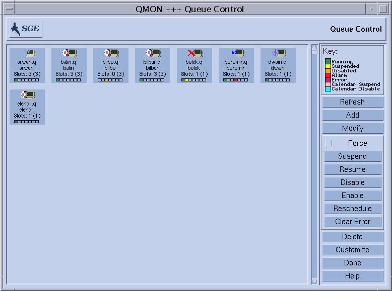 The Queue Control dialogue box, similar to that shown in FIGURE 5-11, is displayed.