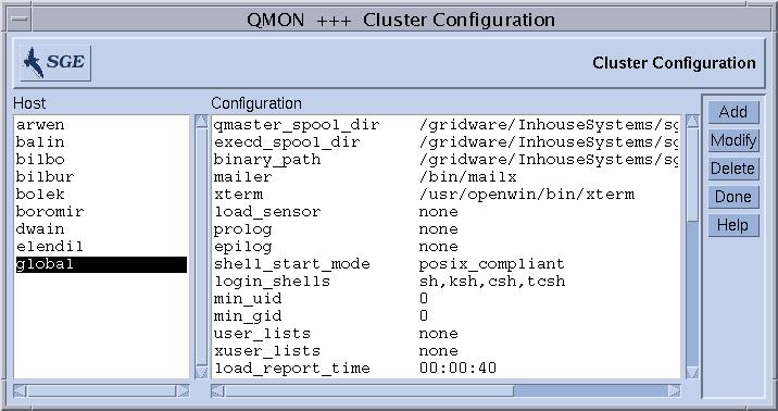 How To Display a Cluster Configuration with QMON 1. In the QMON Main menu, click the Cluster Configuration button.