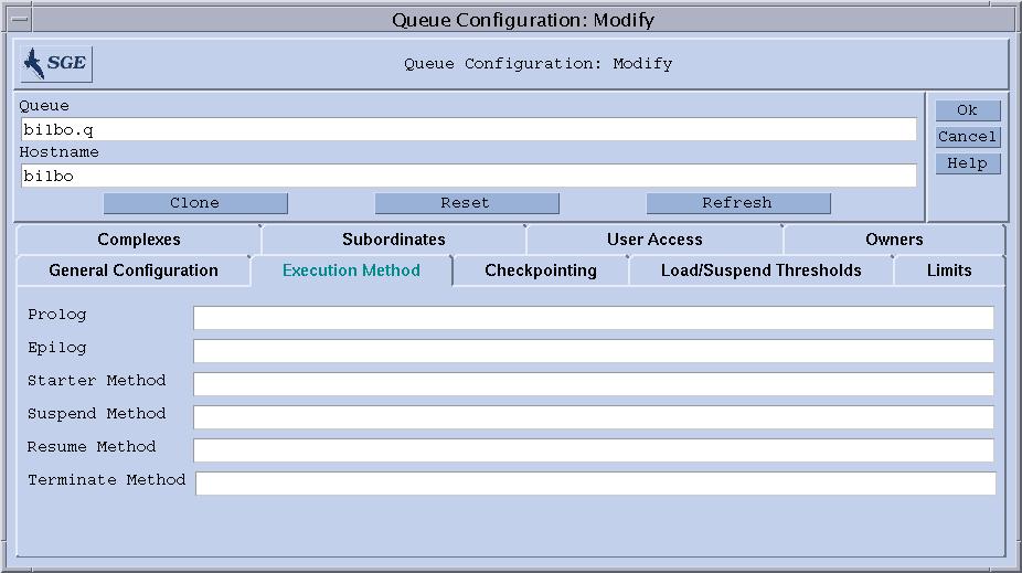 How To Configure Execution Method Parameters Select the Execution Method parameter set. A screen similar to the example in FIGURE 7-2 is displayed.