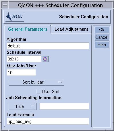 a. To change general scheduling parameters, click the General Parameters tab. The General Parameters Dialogue box is similar to the example in FIGURE 9-5.