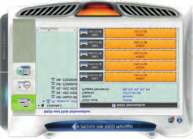 The RAID and Disk Information screen (shown when the program was launched) will now show the Port Multiplier with an Array.