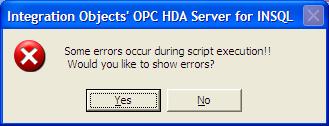 If errors occur while executing this script, you will get a dialog with an error icon like the following: Figure 37 : Configuration error: Executing SQL script If you want to view the log event file