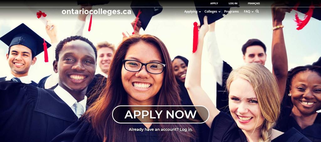 Create an Account Go to the ontariocolleges.