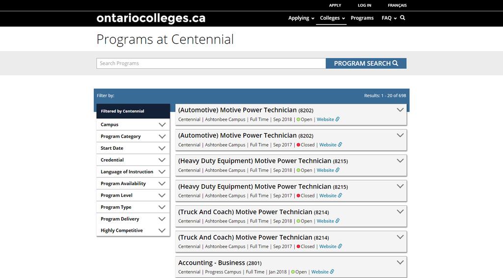 Explore Colleges Programs Searchable