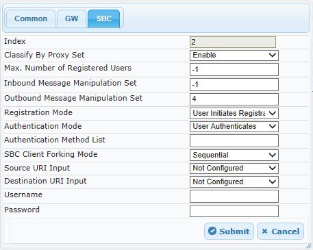 Microsoft Lync & TWC SIP Trunk The table displayed below includes SIP message manipulation rules which are bound together by commonality via the Manipulation Set IDs (Manipulation Set ID 4), which