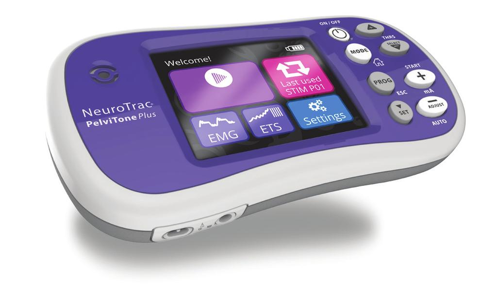 EMG and ETS (Rehab, Incontinence) Optional Simplified User Interface New 6 8 Bunny Game - biofeedback training Easy to use Incontinence Device The new user friendly touch screen based interface makes