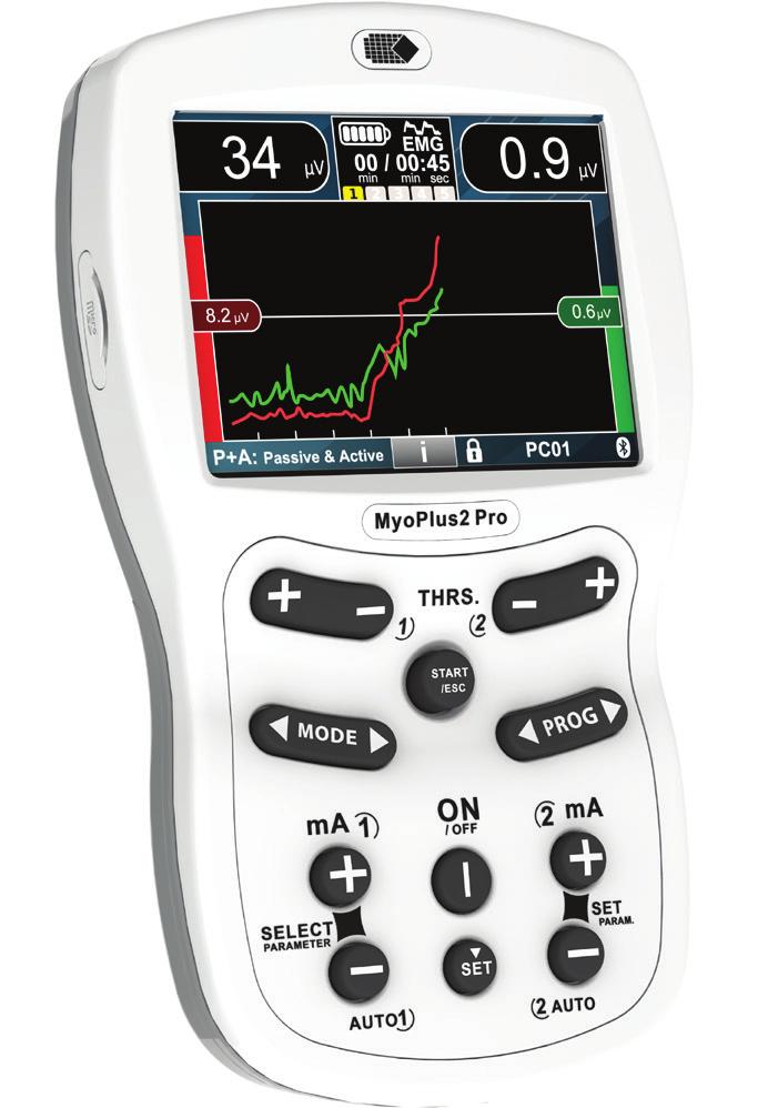 EMG and ETS (Rehab, Incontinence) MyoPlus2 Pro The Professional EMG tool The Professional EMG tool for Biofeedback training and neuro-muscular assessment with EMG biofeedback Games and Templates.