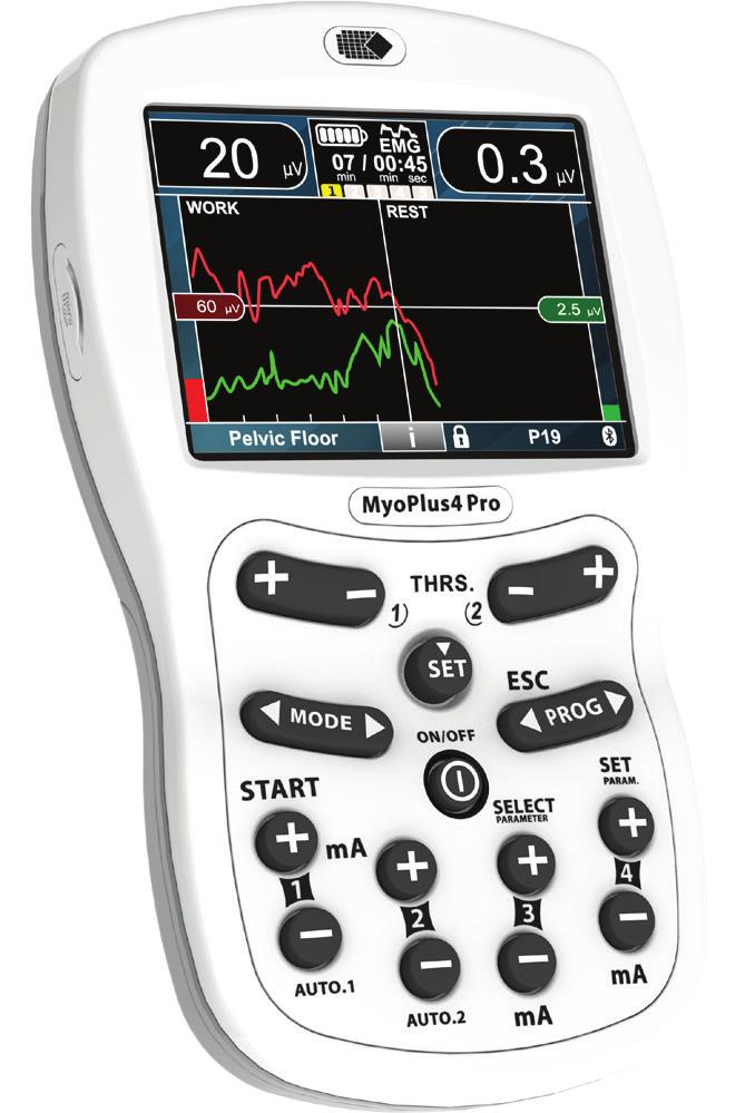 EMG and ETS (Rehab, Incontinence) MyoPlus4 Pro The Professional EMG tool The Professional EMG tool for Biofeedback training and neuro-muscular assessment with EMG biofeedback Games and Templates.