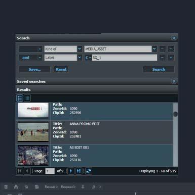 Momentum will manage the engines and share jobs between them. The Momentum bin shown within the Rio editing desktop.