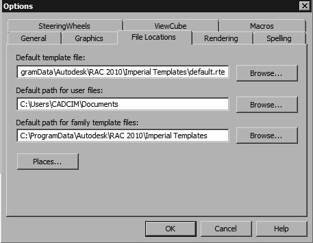 Getting Started with Revit Architecture 2-13 Setting the Display of the User Interface In the Display area of the General tab, the Active theme drop-down list is available.