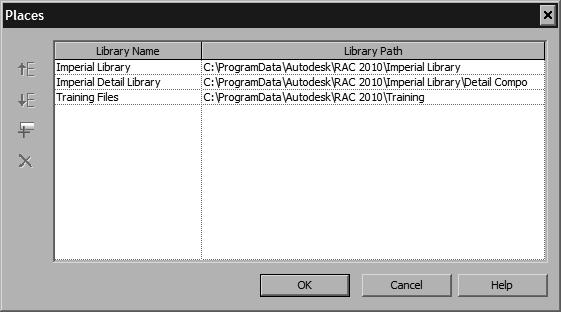 Getting Started with Revit Architecture 2-21 Figure 2-19 The Places dialog box Tip: When you rest the cursor on the project file name, a tooltip appears, which provides you the information regarding