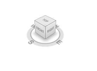 Getting Started with Revit Architecture 2-25 Figure 2-27 The ViewCube in the active state Figure 2-26 The ViewCube and its various