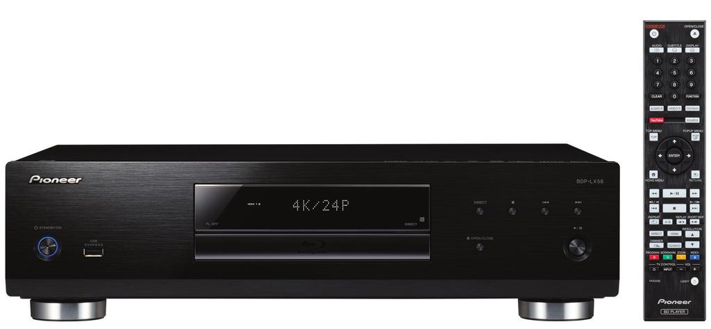 BDP-LX58-K/-S Blu-ray 3D Disc Player with Heavy and Stable Chassis, Rigid and Quiet BD Drive, 4K/60p/4:4:4/24-bit Upscaling, PQLS, Dual HDMI Output, and Network Features BDP-LX58-K CONSTRUCTION