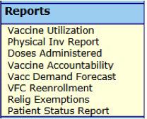 Assess Imm Levels: Run reports used to evaluate immunization coverage levels for your