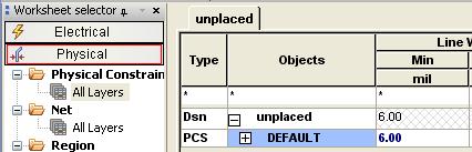 Setting Design Constraints Lesson 7 1. Select the Default cell. 2. Select Objects - Create - Physical CSet from the Constraint Manager menu. 3.