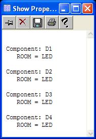 Setting Design Constraints Lesson 7 In the Show Properties window, the ROOM property is added to all four components. 9. Click OK to close the Edit Property form. 10.