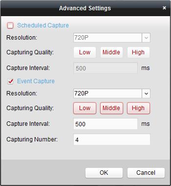 8. Optionally, click Copy to to copy the record schedule settings to other cameras. 9. Click OK to save the settings.