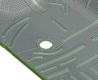 curvarture dependent mesh density - Shell and Solid meshing for structural analysis - Tetra meshing of high quality - Boundary layers element deployment - Hexahedral