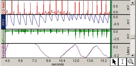18 Biopac Student Lab Autoscale Waveforms (Vertical) 44. Select a channel. 45.