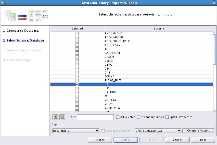 Create a Relational Model from the Data Dictionary 2.
