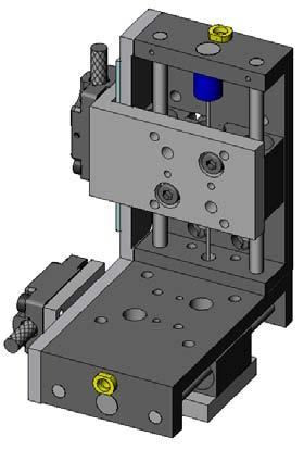 the X-axis stage to the mounting surface, outlined in