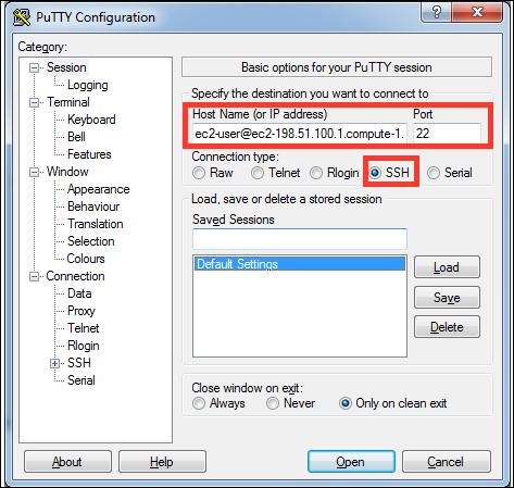 Connect from Windows using PuTTY Connect Using Your Browser (p. 12) Connect from Windows using PuTTY PuTTY uses.ppk files instead of.pem files. If you haven't already generated a.ppk file, do so now.
