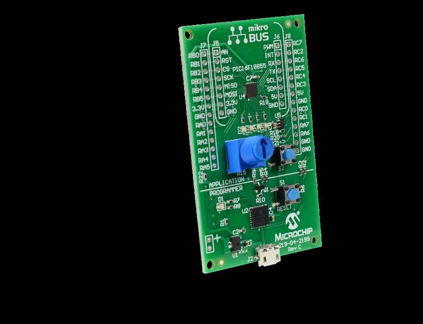 MPLAB Xpress Evaluation Board Start your design with exclusive hardware Simple USB programming interface Plug and play, driver free Windows, Mac OS and Unix Featuring the PIC16F18855 MCU New,