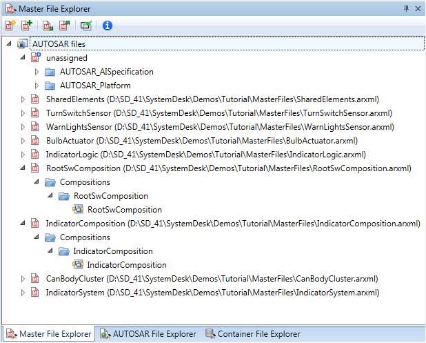 SystemDesk 4.x You ca also read AUTOSAR master files to SystemDesk projects.
