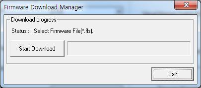 5-3 Instructions of Firmware Download 1) Open [Unified Utility] and run [Firmware download Manager] to download a firmware (its extension is *.