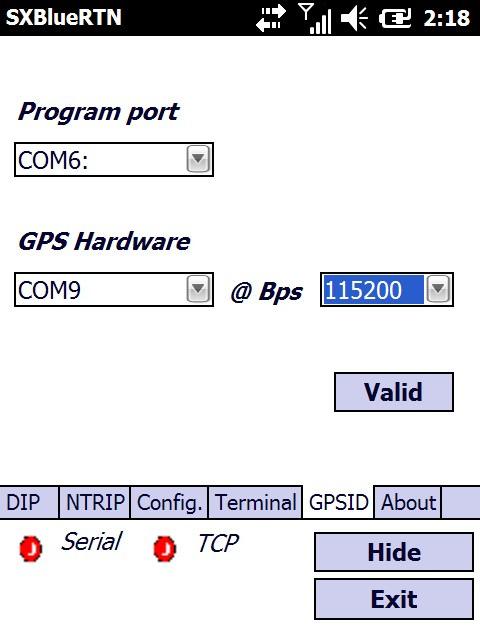Mobile s External GPS utility to create the virtual com port that will be used by