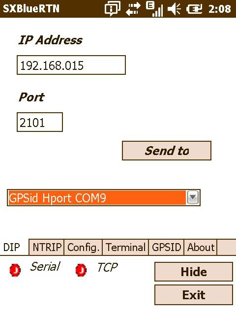 example: Virtual COM2 Created ). This is the virtual port that a mapping or data collection software should connect to in order to receive the corrected positions.