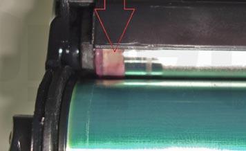 developer roller surface treatment and a rapid decay of the print