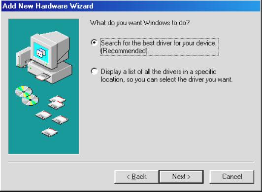 hardware component in the system and tells you so in an Add new Hardware Wizard window.