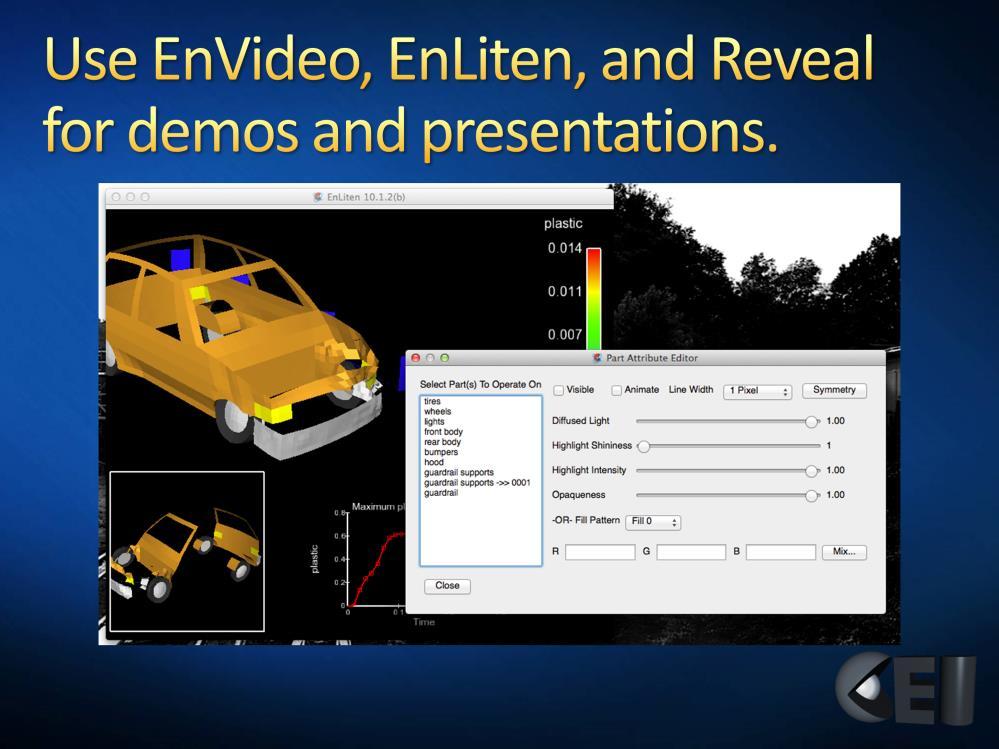EnSIght is a great application for analysis and visualizing data.