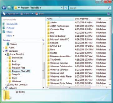 files using a 64-bit version of Vista Figure