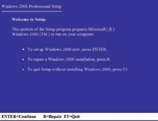 How to Install Windows 2000 595 Tip The Essentials exam expects you to know how to perform a clean install of Windows 2000 Professional.