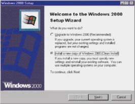 596 CHAPTER 12 Installing Windows Figure 12-49 Using the Setup Wizard, you can do an upgrade, do a clean install, or create a dual boot 7.