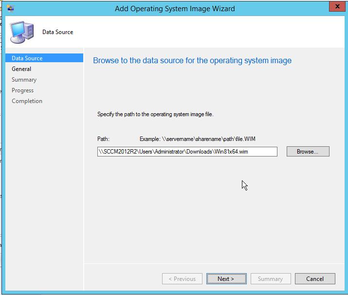 Import Operating System Image to System Center Configuration Manager 1.
