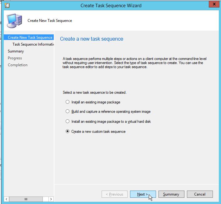 Create a Task Sequence 1. From the Configuration Manager Console, click Software Library. 2.