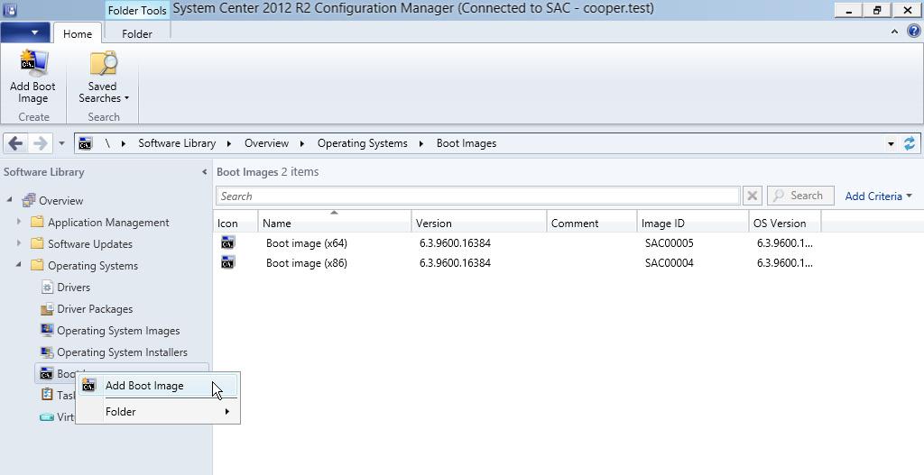 System Center > Configuration Manager 2012 > Configuration Manager Console. If you are using Windows 8.