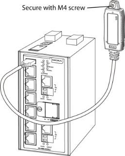 panel. Use the USB cable (provided in the product package) to connect this IEX-408E-2VDSL2's USB console port to your PC's USB port and install the USB driver (available in the software CD) on the PC.