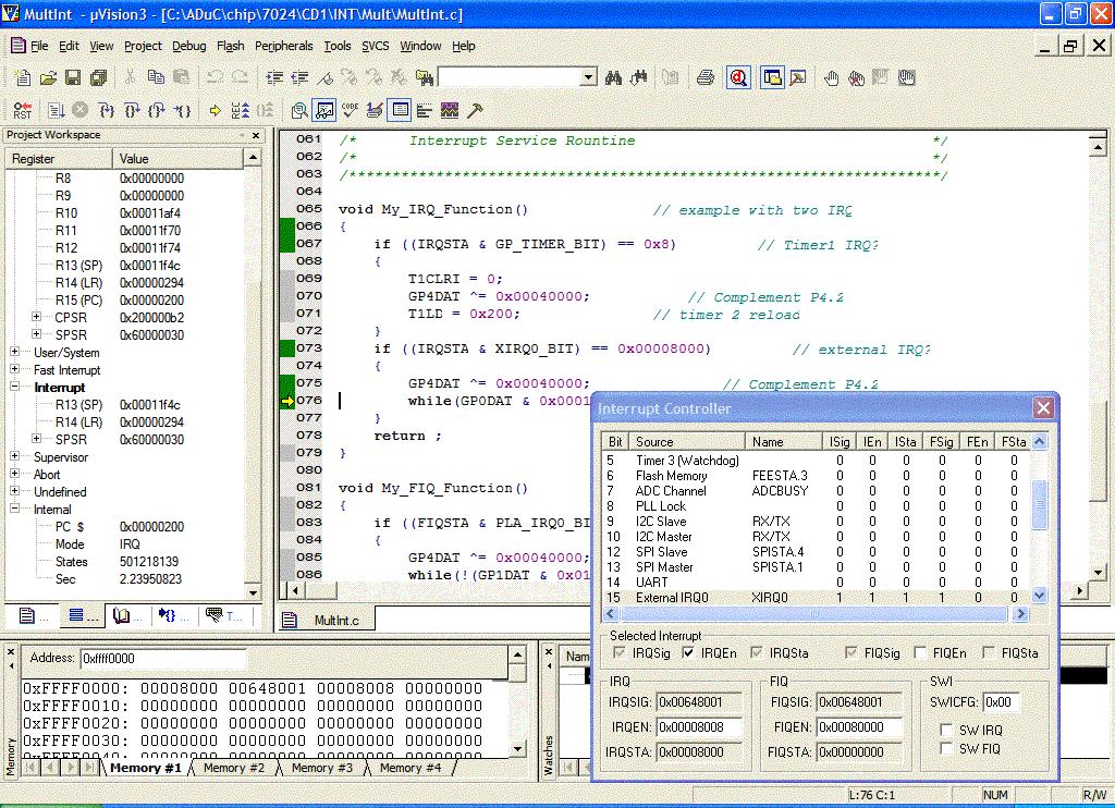 Keil µvision3 $1700 IDE Includes Project Management Source Code Editing Compiler/Assembler/Linker Simulator In-System Debugger (using ULINK Emulator)